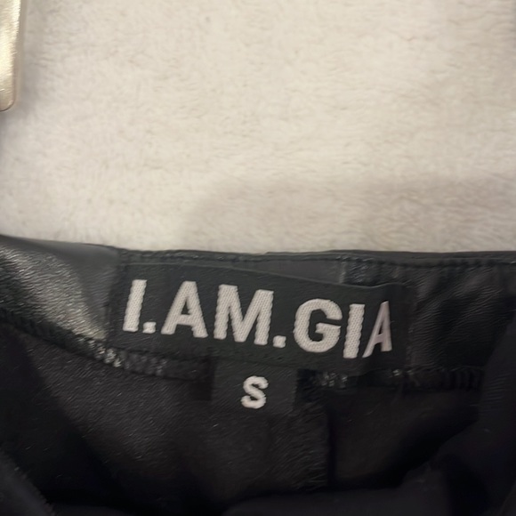 IAMGIA Black leather halter top corset boned Small S - Picture 3 of 4